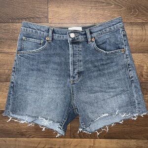 DU/ER Size 29 Women’s Denim Shorts Blue Jean Raw Edge Hem Everyday Basics Comfy